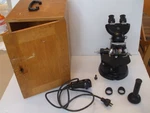 Carl Zeiss Binocular Microscope W/ 2.5X, 10X, 40X, 100X Lenses Wood Case & More. Fixed Price $399.99.