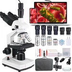 Poothoh Compound Trinocular Microscope, 40X-5000X Magnification, White. Fixed Price $322.06.