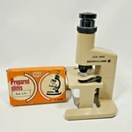 Bausch & Lomb Student Microscope 25X-100X Beginners Portable W/ Prepared Slides. Fixed Price $19.95.
