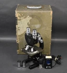 Vintage Doehler Bausch Lomb Binocular Optical Miscroscope Box And Accessories. Fixed Price $199.95.