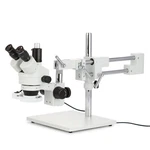 Amscope 3.5X-45X Trinocular Stereo Boom Zoom Microscope + Fluorescent Light. Fixed Price $619.99.