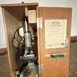 Bristoline Bristolscope Microscope Model 3057 Catalog No. With Wooden Case. Fixed Price $100.00.