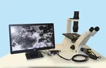 Zeiss Axiovert 40C Inverted & Phase Contrast Microscope 451207 W/video System. Fixed Price $2875.00.
