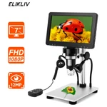 Elikliv Digital Microscope 7'' Screen 1200X Coin Insect Stamp Magnifier Camera. Fixed Price $66.22.