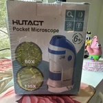 Hutact Pocket Microscope 60X-135X Azure Blue For Kids Ages 6+. Fixed Price $32.00.