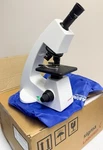 New Labomed Sigma Monocular Microscope 2124001 W/ Illuminator 40X/10X/4X. Fixed Price $139.00.