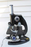 Bausch & Lomb Microscope Vtg Black Steel W/ Electric Light Optics 97X 43X 10X. Fixed Price $54.97.