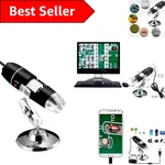 40 To 1000X Magnification Endoscope, 8 Led Usb 2.0 Digital Microscope, Mini C.... Fixed Price $43.43.