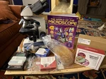 Amscope 40X-2000X Led Binocular Compound Microscope Mechanical Stage And Camera. Fixed Price $250.00.