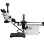 Amscope 3.5-180X Fiber Optic Ball Bearing Trinocular Stereo Microscope 5M Camera. Fixed Price $1774.99.