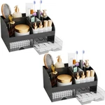 Makeup Organizer With Drawers, Cosmetic Storage For Dresser Vanity Bathroom, 2-P. Fixed Price $36.78.