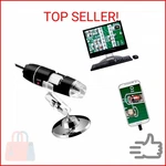 Jiusion 40 To 1000X Magnification Endoscope, 8 Led Usb 2.0 Digital Microscope,. Fixed Price $32.81.