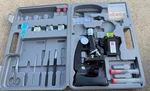 Amscope 52PC 120X-1200X Kids Starter Compound Microscope Portable Science Kit. Fixed Price $15.00.