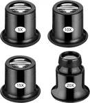 4 Pcs Jewelers Loupe 5X/10X/15X/20X Monocular Magnifier Portable Handheld. Fixed Price $18.25.