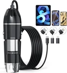 Usb Digital Microscope, 50X-1600X Magnification Handheld, 1440P Hd 8 Black. Fixed Price $37.31.