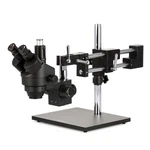 Amscope 7X-90X Trinocular Stereo Zoom Microscope + Double Arm Boom Stand-black. Fixed Price $622.99.