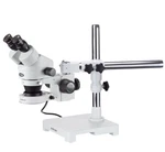 Amscope 7X-45X Stereo Zoom Microscope On Boom Stand + 80 Led Ring Light. Fixed Price $499.99.