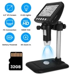Digital Microscope 1000X 1080P Photo Coin Magnifier 4.3" Lcd Screen W/ 32GB Card. Fixed Price $54.99.