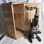 Vintage Lafayette Scientific 99-7028 Microscope 201293 Dove Tail Wood Box Japan. Fixed Price $48.00.