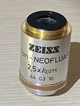 Zeiss 440310 Plan-neofluar 2.5X/0.075 /- Microscope Objective. Fixed Price $200.00.