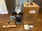 Vintage Bushnell Triple Tested 507-L Microscope With Original Box & Accessories. Fixed Price $189.00.