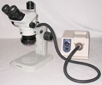 Olympus SZ61TR Stereo Microscope With Low Profile Fiber Optic Ring Light. Fixed Price $2500.00.