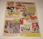 1960 Cartoon Page Carl Sandberg. Fixed Price $7.73.