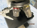 Amscope With Moving Platform And 4X 100X 40X 10X Objectives. Fixed Price $150.00.