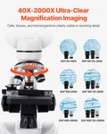 Professional Binocular Compound Microscope Kit 40-2000X Magnification. Fixed Price $141.99.