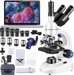 Adult Trinocular Microscope WF10X And WF25X Eyepieces 40X-5000X Magnification,. Fixed Price $414.99.