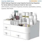 Onxe Large Capacity Makeup Organizer With Drawers Waterproof Countertop. Fixed Price $9.99.