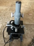 Vtg Bausch & Lomb Sta Monocular Microscope With Light And Original Box. Fixed Price $143.10.
