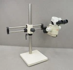 Leica MZ12 Binocular Stereo Zoom Microscope On Diagnostic Instruments Boom Stand. Fixed Price $2195.00.