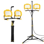 Lutec 25000 Lumen Dual Head Dimmable Led Work Light With Stand, IP65. Fixed Price $177.99.