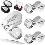 Pcs 40X Metal Jewelers Loupe Magnifier With Light Illuminated Led Silver. Fixed Price $26.99.