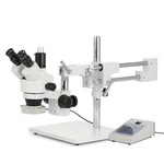 Amscope 3.5X-90X Simul-focal Zoom Trinocular Stereo Boom Led Microscope SM-4. Fixed Price $871.99.