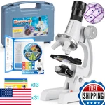 Uarzt Kids Beginner Microscope Science Kit With 100X-1200X, 13 Prepared Slides &. Fixed Price $75.61.