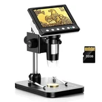 Hayve 4.3'' Ips Coin Microscope, 1000X Zoom, 8 Leds, For Windows, 2GB Tf Card. Fixed Price $52.69.