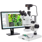 Amscope 3.5X-90X Surface Inspection 144-LED Zoom Stereo Microscope + 18MP USB3.0. Fixed Price $1023.99.