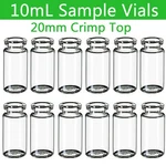1000X Lab 10ML Round/flat Clear Sample Vials 20MM Crimp Top Bottles Beveled Edge. Fixed Price $119.99.