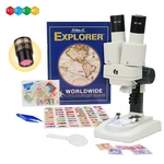 Iqcrew Amscope Kids Deluxe Portable 20X-50X Led Microscope Camera + Stamp Kit. Fixed Price $141.99.